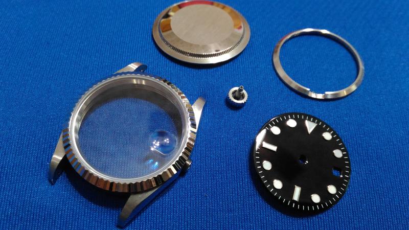 【蠔錶配件】獨賣商品/DIY蠔式錶殼組/無標水鬼面盤/適搭eta2836，2824，明珠2813機芯
