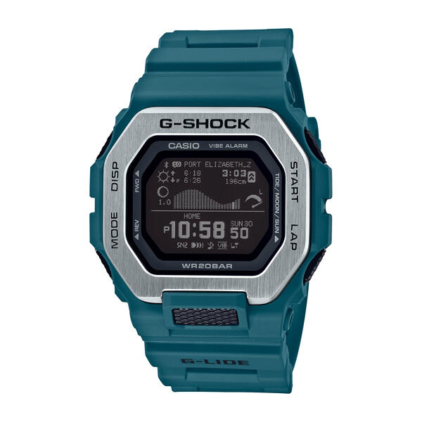 全新 CASIO卡西歐 G-SHOCK 藍牙 雙重材質錶圈 衝浪運動 GBX-100-2 藍  歡迎詢問