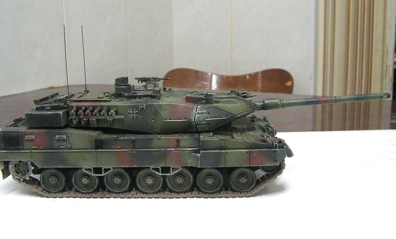 (全手工完成品/已售出)德國 豹式 Leopard 2A7 戰車/德國聯邦國防軍/第203裝甲營[改造光影迷彩粉彩塗裝等