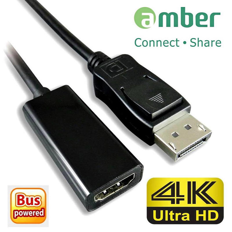 【折價中】amber DisplayPort轉4K HDMI訊號轉換線/DP轉HDMI 4K/DP TO HDMI