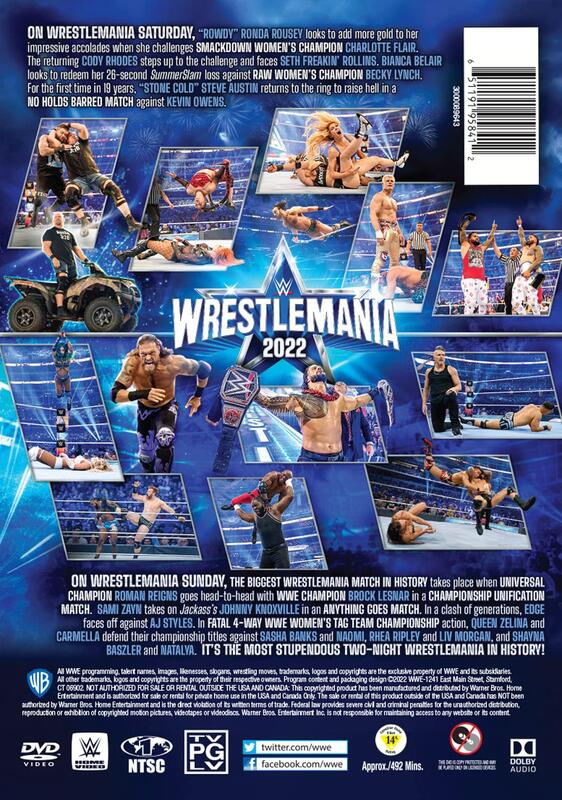 美國瘋潮]正版WWE WrestleMania 38 Blu-Ray 摔角狂熱WM38 BD DVD