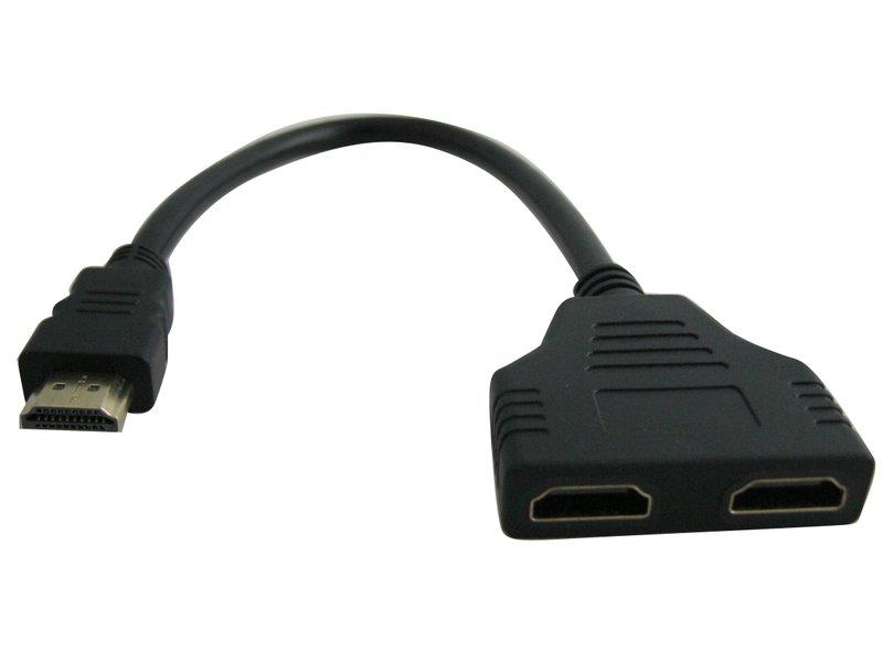 SAFEHOME HDMI一分二線，一公轉兩個母口轉接線，標準純銅線20CM CA3706