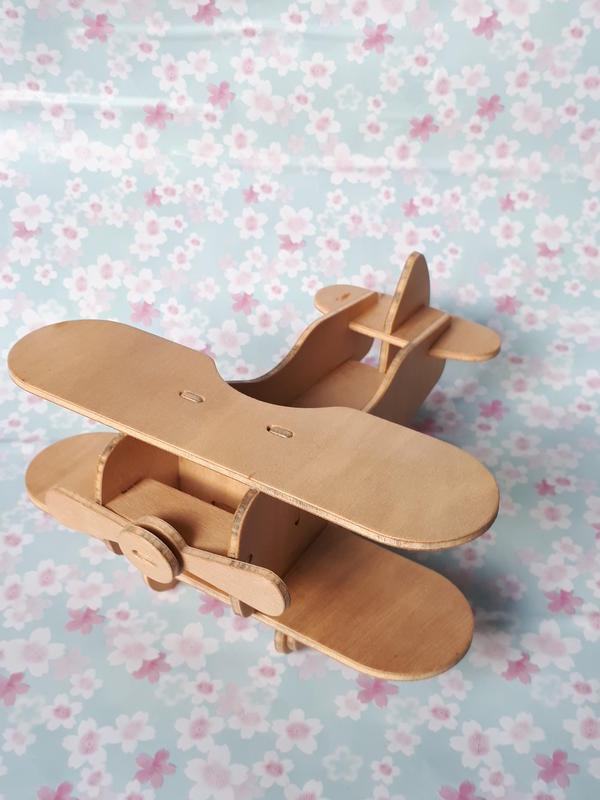 [漢娜熊黏土手作]木製小飛機 兒童美術彩繪 親子黏土DIY