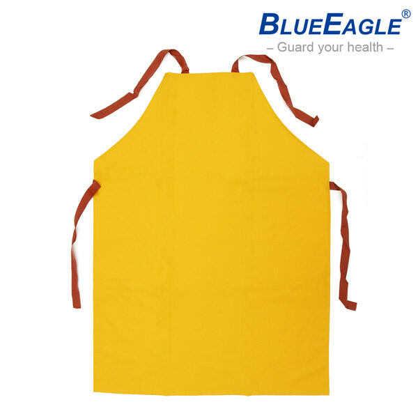 藍鷹牌 防水圍裙 台灣製 加長 塑膠圍裙 防油 工作圍裙 廚房圍裙 黃色 R-72100 身體護具 醫碩科技 含稅