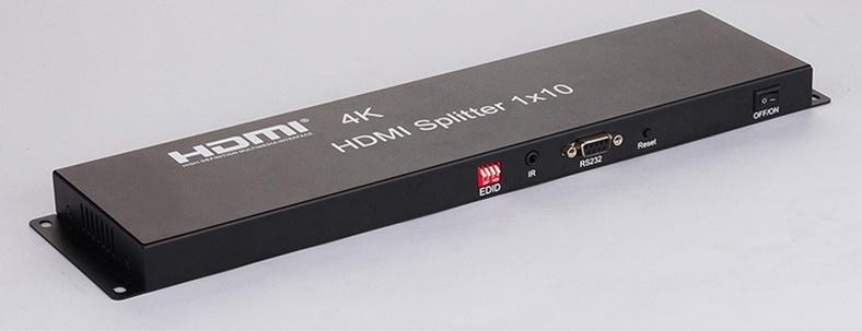 液晶螢幕電視 HDMI 訊號分配器1進10出 一拖10 一分10 4K 2k高畫質3D分配盒 畫面分享一對多