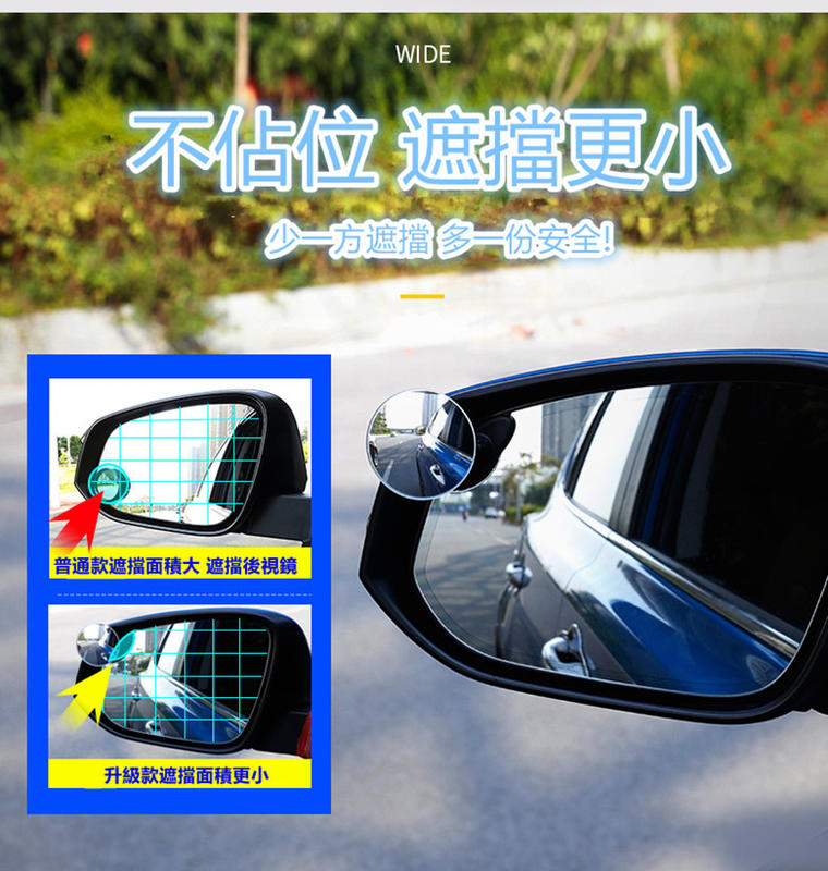 玻璃無邊框小圓鏡 玻璃材質 汽車倒車盲點鏡 無邊框 凸面廣角鏡 死角後視鏡 倒車小圓鏡 輔助鏡 盲點鏡 可調節 360度