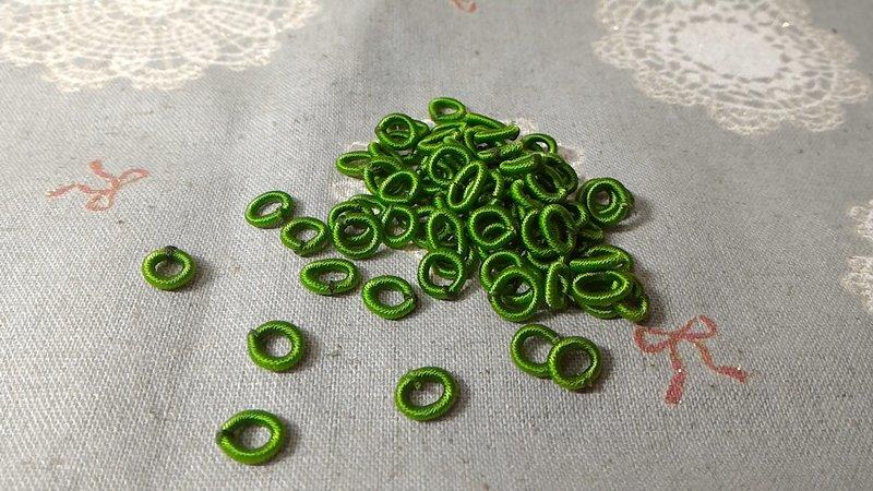 命運本家~~創意手工 編結手鍊項鍊 DIY專用 6~7mm  圓圈 線圈 橄欖綠色 線圈粗約1.5m