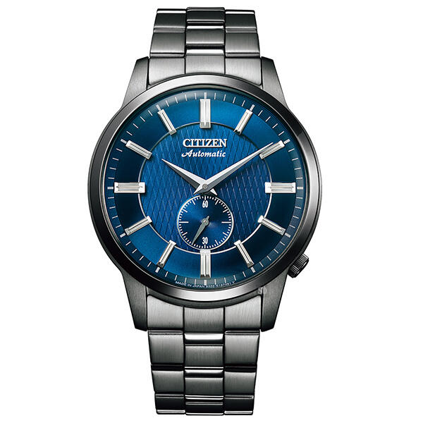 【台南 時代鐘錶 CITIZEN】星辰 紳士經典 鋼錶帶機械錶 男錶 NK5009-69N 藍/黑鋼 41mm