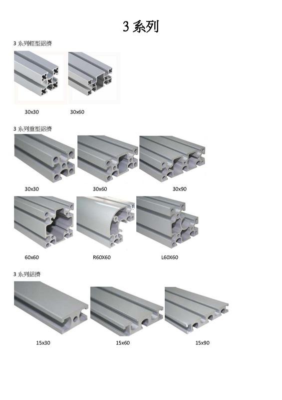 工業鋁擠型3系列及配件