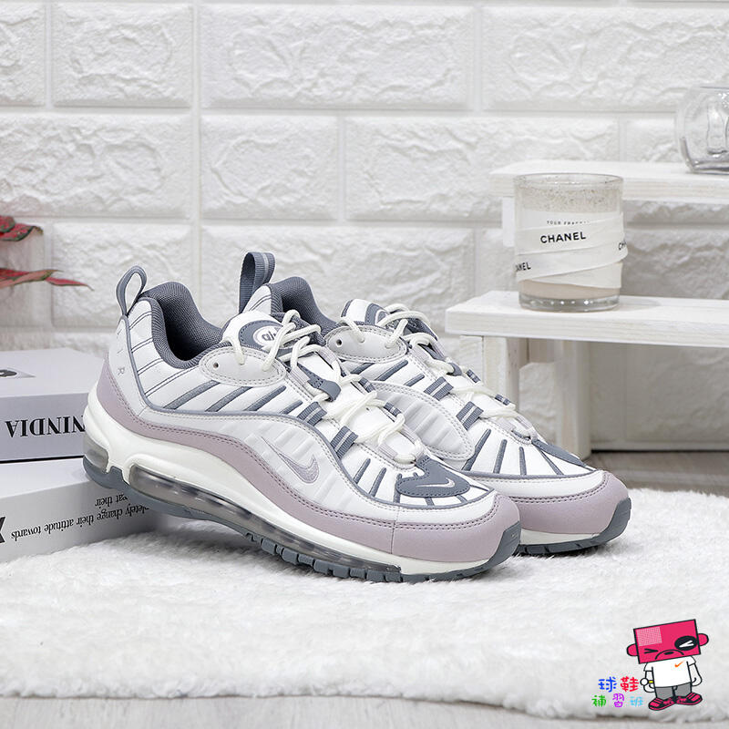 球鞋補習班6折特價W NIKE AIR MAX 98 VIOLET ASH 粉紫灰玫瑰女