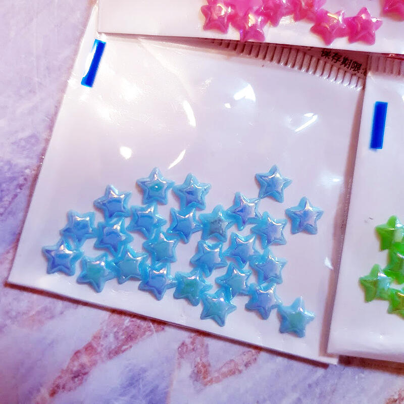 ◤西西`s◢ 手工藝材料 24806 加彩五角星半面貼(約6mm) 裝飾布置 兒童DIY 簡單簡易 素材 滿額免運