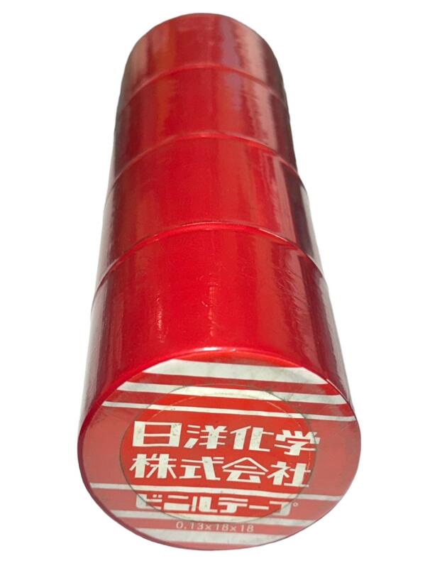 日洋化學 SUN PHOENIX PVC TAPE 電火布 PVC絕緣膠帶 電器膠布 電氣膠布 寬版 (紅) 單個