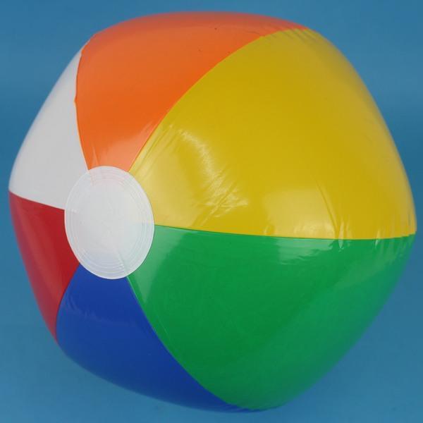 【優購精品館】六色 海灘球 吹氣海灘球 充氣玩具球 37cm/一個入(促40) 沙灘球 充氣球 -佳YF10631