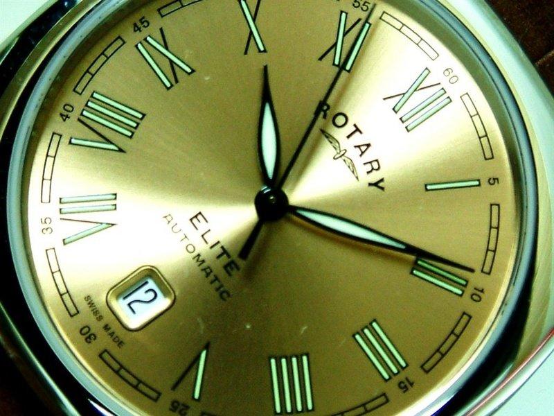 【奇珍館 】【近全新絕版真品】瑞士原裝rotary 全球限量500隻自動上鏈機心男錶大錶徑39mm機械錶