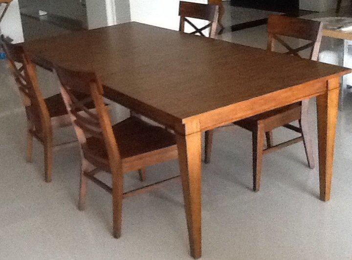 進口全新伊莎艾倫ETHAN ALLEN 餐桌椅Christopher Table + 4 Blake