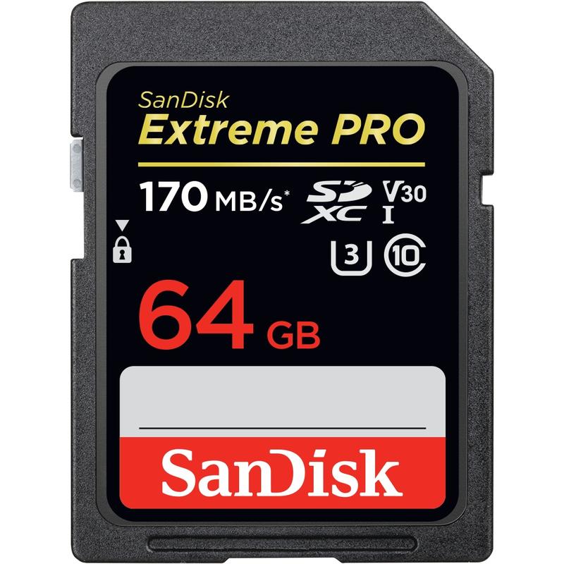 SanDisk Extreme Pro SDXC 64G V30 U3 170M/s 記憶卡(RM508)