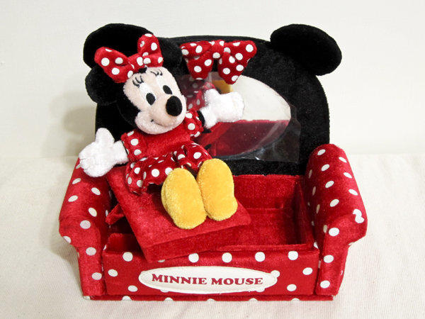 【迪士尼Disney系列】東京迪士尼帶回 米妮 絨毛娃娃 鏡子珠寶盒/首飾盒/飾品收納盒