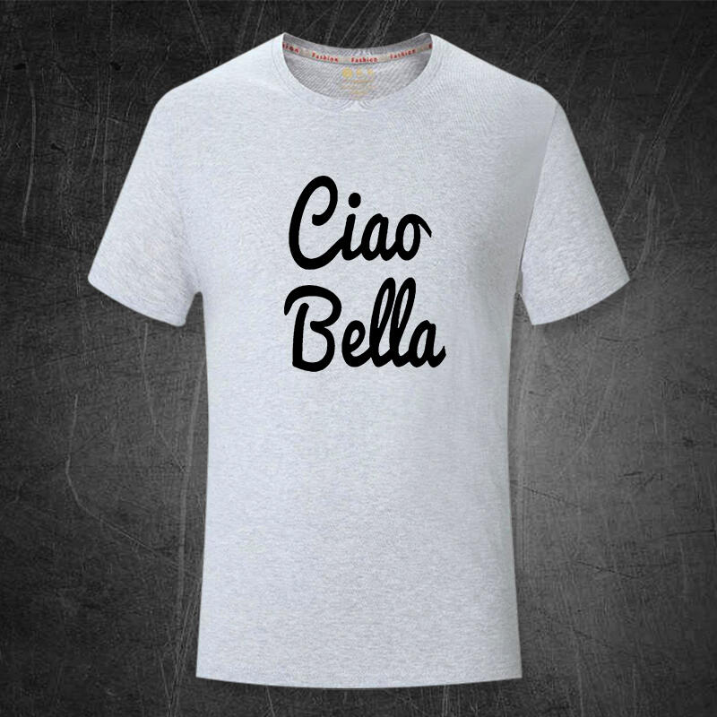Ciao Bella italy italian國旗意大利時尚夏裝T恤短袖文化衫衣服