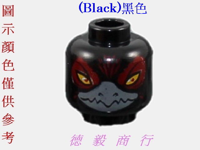 [全新LEGO樂高積木][3626cpb0874]Minifig Head -人偶配件,雙面頭(Black)黑色