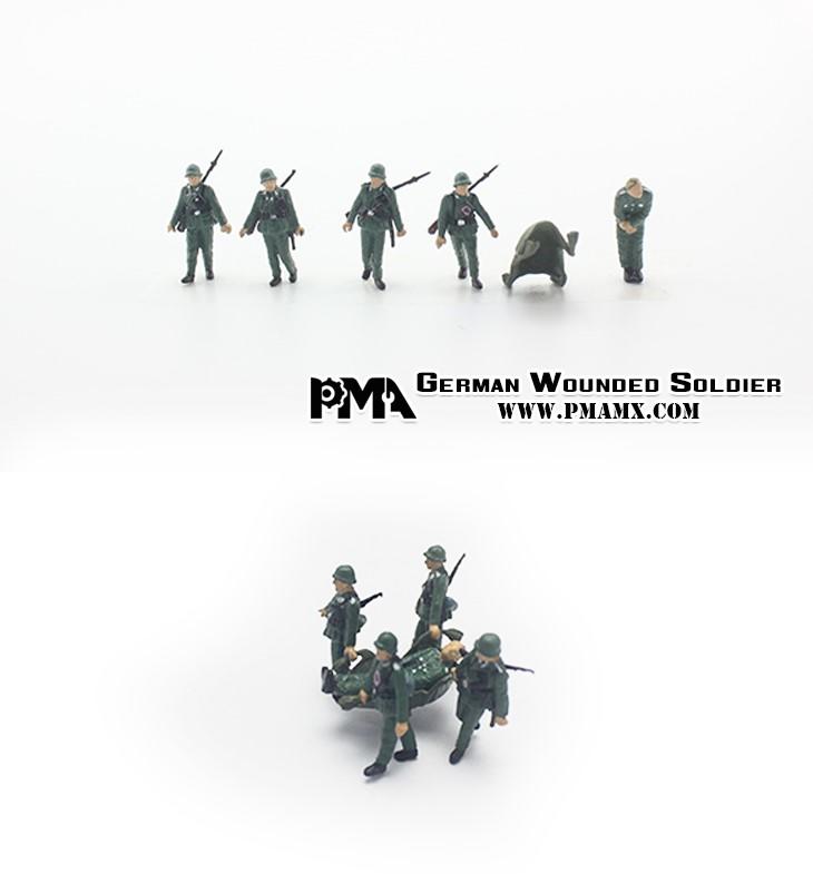 【 軍模館】PMA - 1/72 二戰德軍傷兵套装 5人组 完成品 P0408