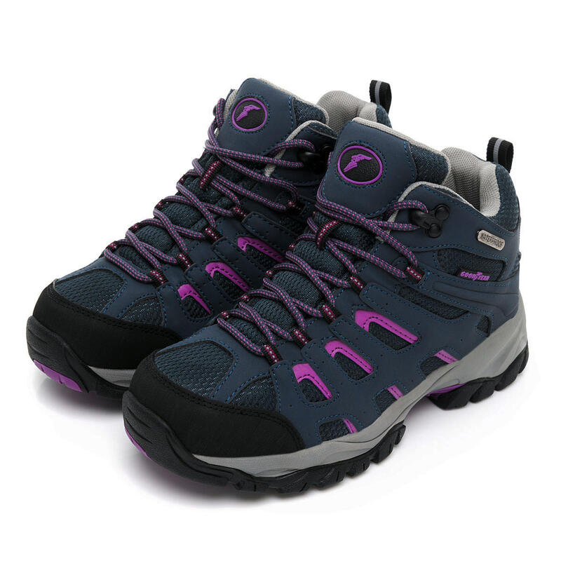 ├登山樂┤美國 GOODYEAR 女高筒郊山健行鞋-藍紫 # GAWO02537