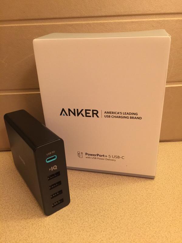 Anker PowerPort+ 5埠 60瓦充電器 搭載USB-C 適用新款MacBook 手機