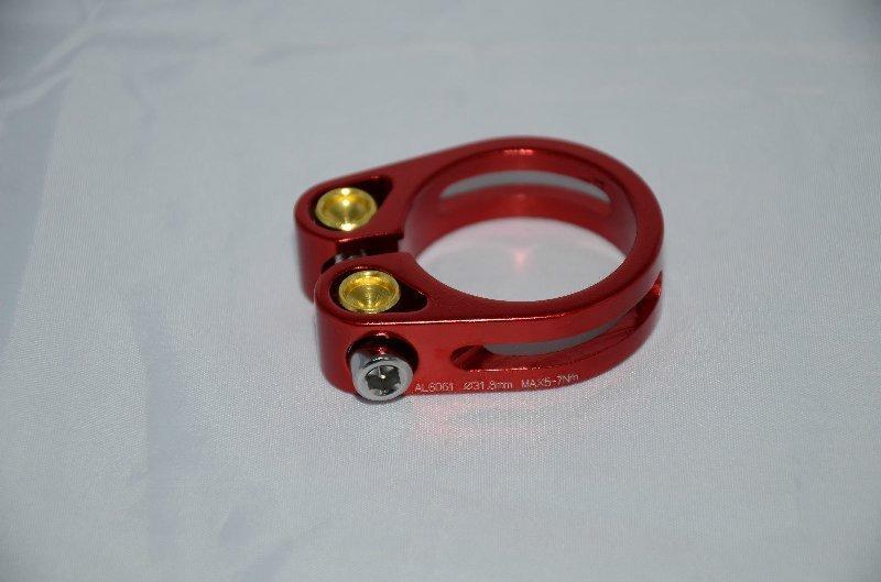 [凱溢車館]  KREX AL6061鋁合金 31.8mm 輕量化座管束 ( KCNC TOKEN UNO ABR GT 參考)--陽極紅