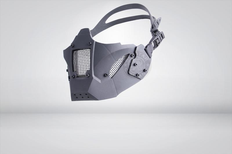 RST 紅星快遞 - SPARTA斯巴達硬殼護嘴 防護 抗彈 面罩 面具 兩用(可固定頭盔) 黑色 ... 05095