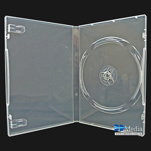 【藍光多媒體】美規DVD光碟盒 / 單片裝 / 14mm / 白色高透明 / 有膜~每箱100片裝~(含稅價)