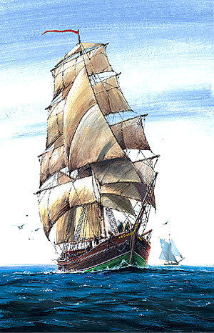 ZVEZDA 9011 俄系模型 蘇格蘭大型帆船 1/100