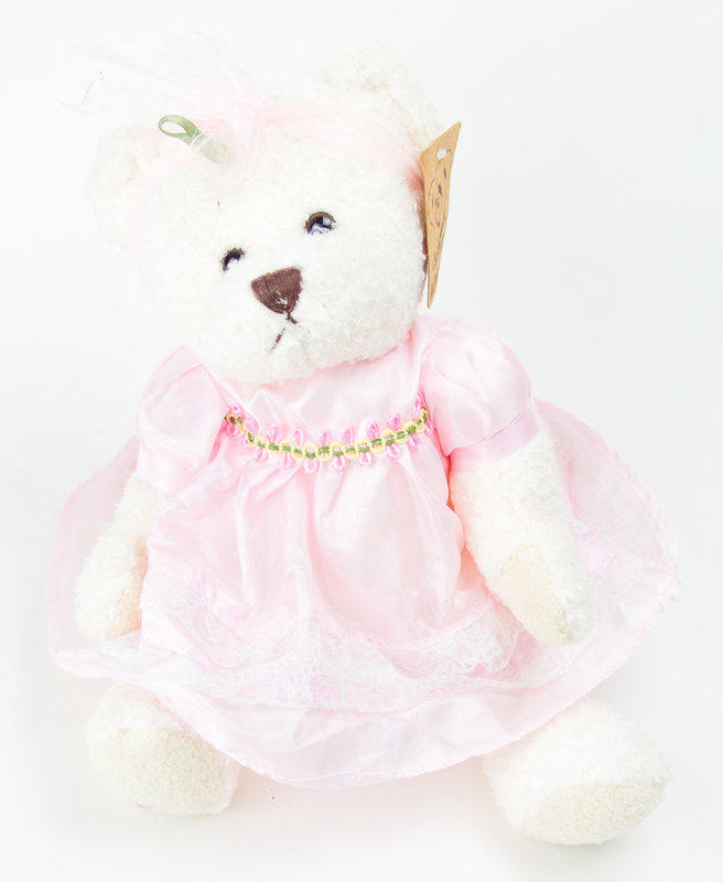 又見公主小熊 經典收藏泰迪熊 Captain Morgan 摩根船長 粉紅色絲巾洋裝泰迪熊 綠色