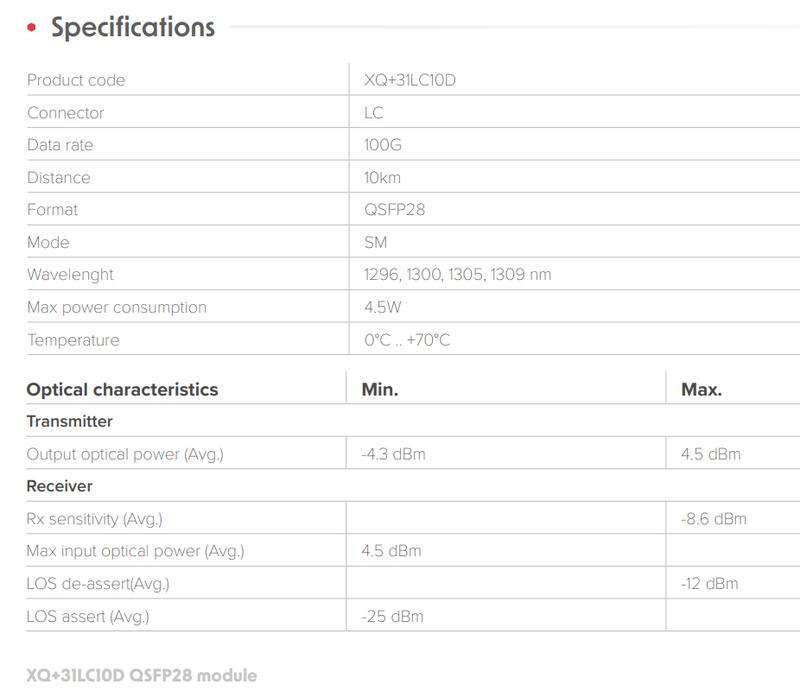 MikroTik台灣代理】公司貨XQ+31LC02D XQ+31LC10D單模40G/100G QSFP28