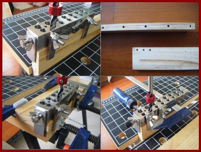 【木頭人】木釘 電鑽 鑽孔 定位器 木釘定位器 木工工具- 4合一 (台灣製造) 木榫 打孔器 打孔 鑽孔