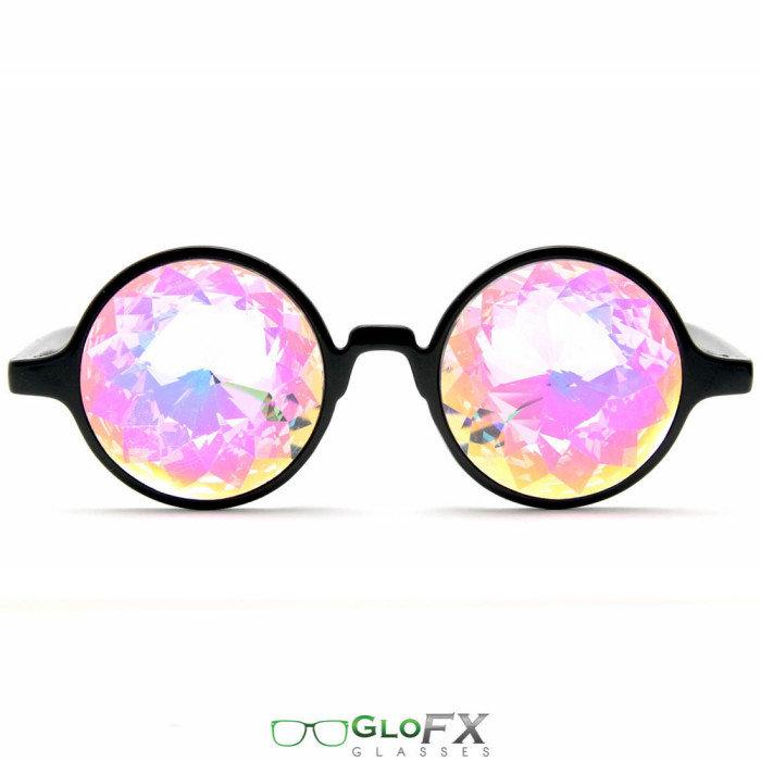 黑色眼鏡萬花筒 GloFX Black Kaleidoscope Glasses- Rainbow