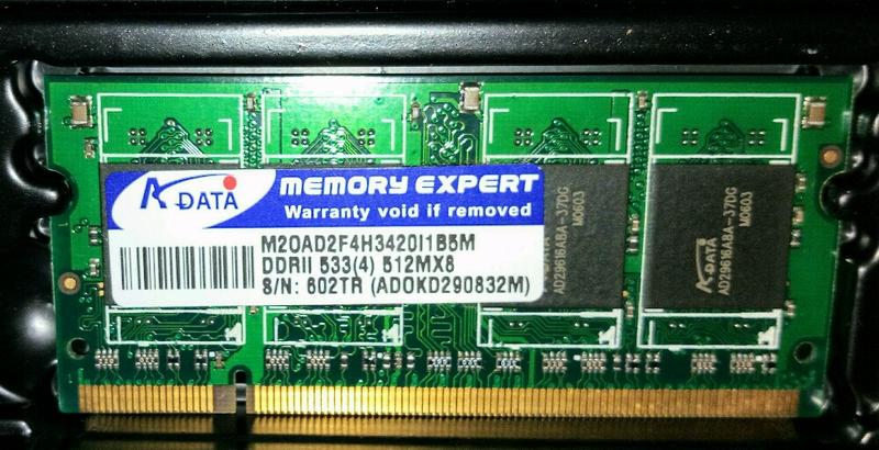 筆電 ADATA 威剛 RAM DDR2 533 512MB