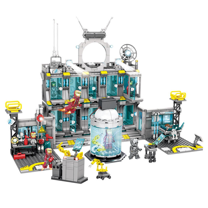 現貨 SY1187 復仇者聯盟 鋼鐵人基地 格納庫 MOC 機甲 機器人 鋼鐵人  相容 樂高 LEGO 樂拼  積木