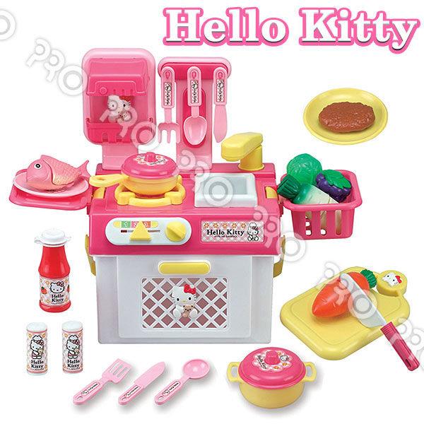 玳玳的玩具店 HELLO KITTY流理台瓦斯爐玩具組/Hello Kitty/扮家家酒/角色扮演/三麗鷗/伯寶行