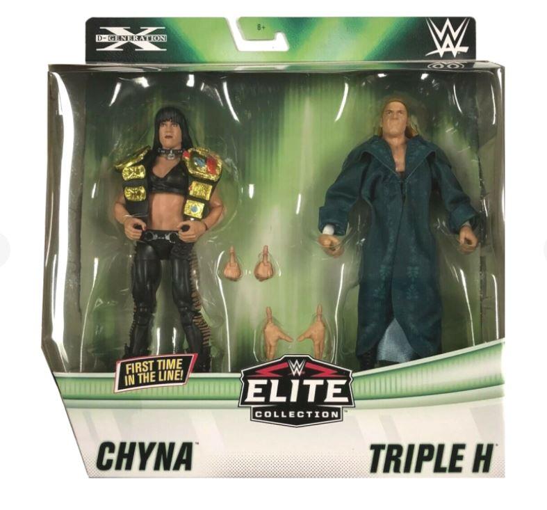 [美國瘋潮]正版WWE Chyna & Triple H Elite 2 Pack WWF復刻造型經典組合精華版人偶公仔