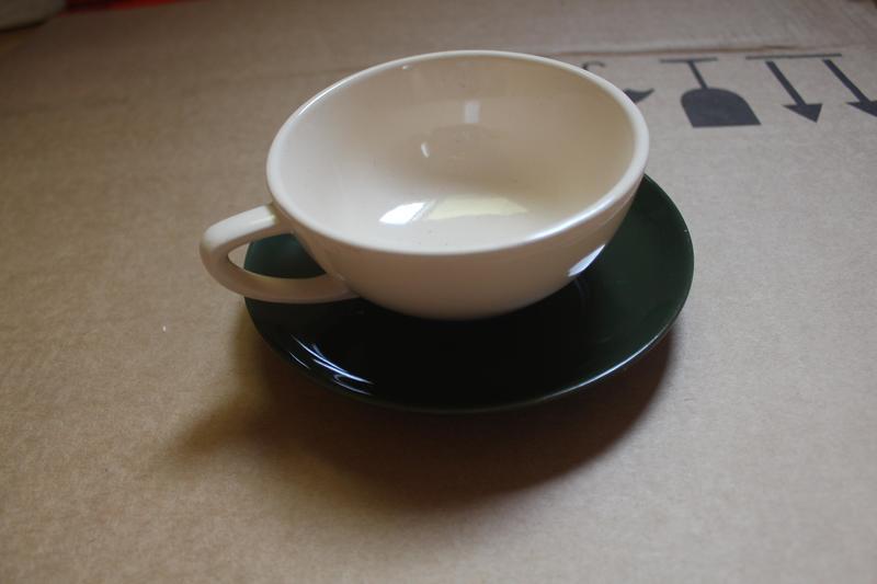 經典純色美式咖啡杯盤組（ 深綠盤＋杯＼亮白 象牙白 深黃 橘黃 粉紫 亮黃 黑 靛藍 紫藍 ）自由搭
