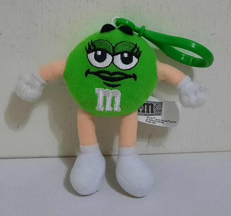 M&M's mm巧克力 綠M 玩偶 公仔 吊飾/鑰匙圈