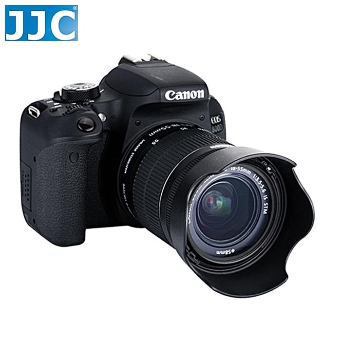 我愛買JJC副廠Canon EW-63C遮光罩EF-S 18-55mm f/3.5-5.6 IS相容Canon原廠STM