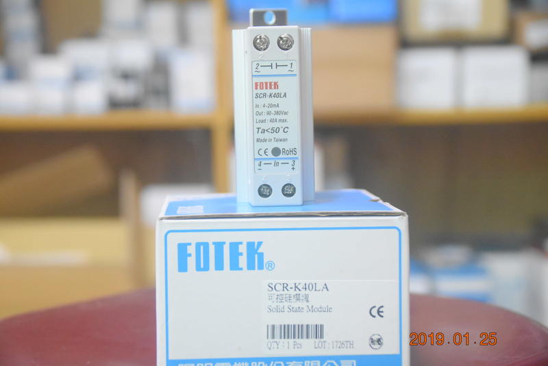 FOTEK 陽明 SCR-K40LA SCR固態繼電器 線性控制型 歐規.