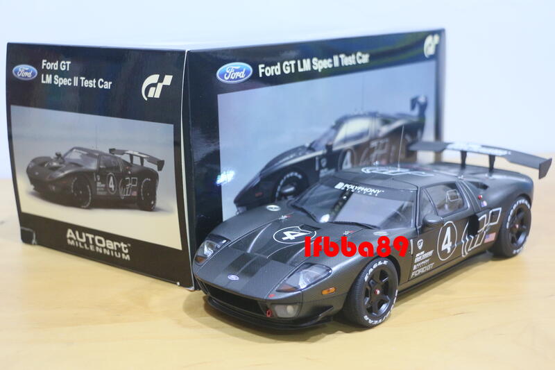 藍法車藏庫AUTOart 1/18 FORD GT LM SPEC II TEST CAR BLACK 黑福特