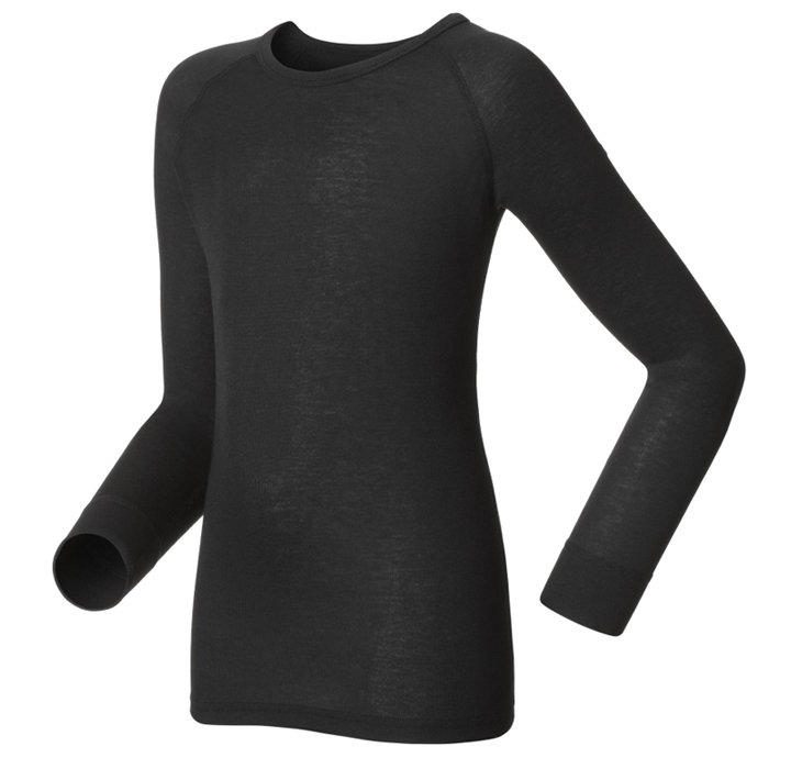 《ODLO》瑞士ODLO 10459 機能銀纖維長效保暖底層衣長袖 - -兒童 黑