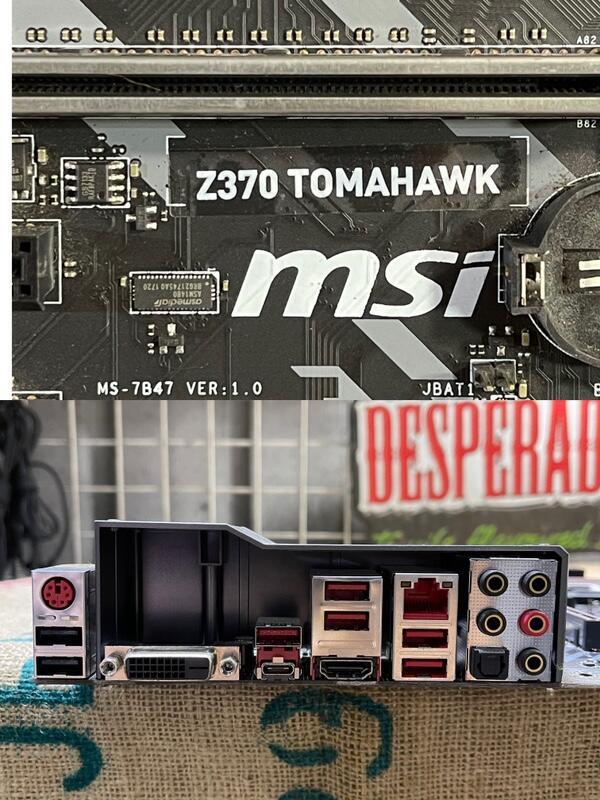 【金霖】【二手主機板】微星 MSI Z370 TOMAHAWK/MS-7B47 VER:1.0/D4/1151 無檔板 | 露天市集 | 全台 ...