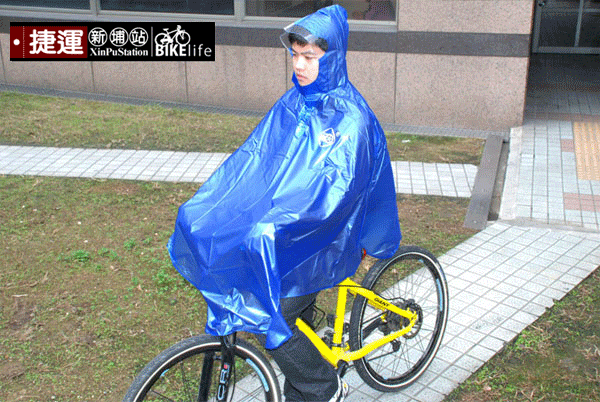 連身全罩斗帳篷式自行單車雨衣.立體式加寬帽沿防風防掀耐刮自行車騎行雨披斗篷雨衣