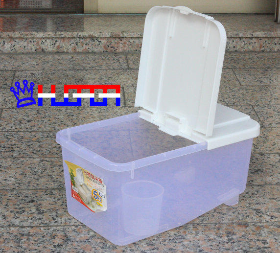 ✄HuGaGa 廚具館™『翰庭 BI-5880小家庭5KG儲米桶』附量杯 可放冰箱 掀蓋設計 安全衛生