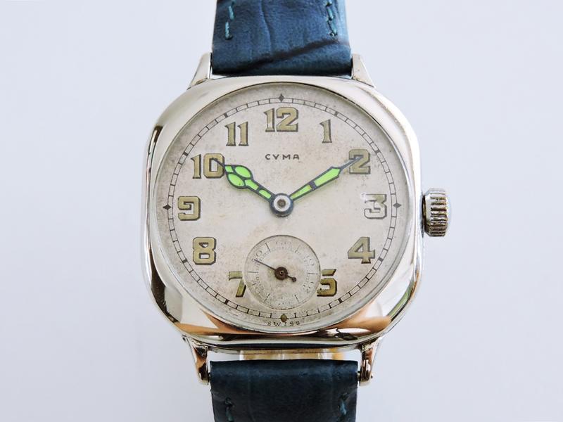 1920S原裝真品 CYMA司馬 手上鍊古董機械錶