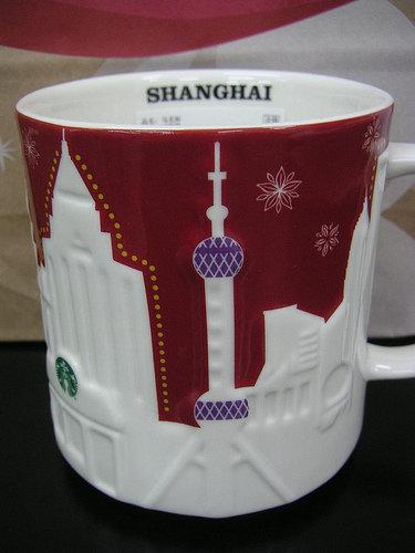 2013聖誕紅浮雕杯上海 星巴克 浮雕杯 STARBUCKS SHANGHAI Relief City mug