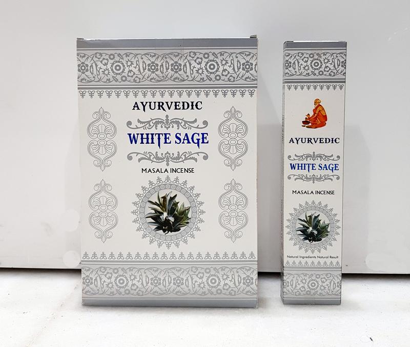 [晴天舖] 印度線香 阿育吠陀 白鼠尾草 AYURVEDIC WHITE SAGE 新品上市 3盒100